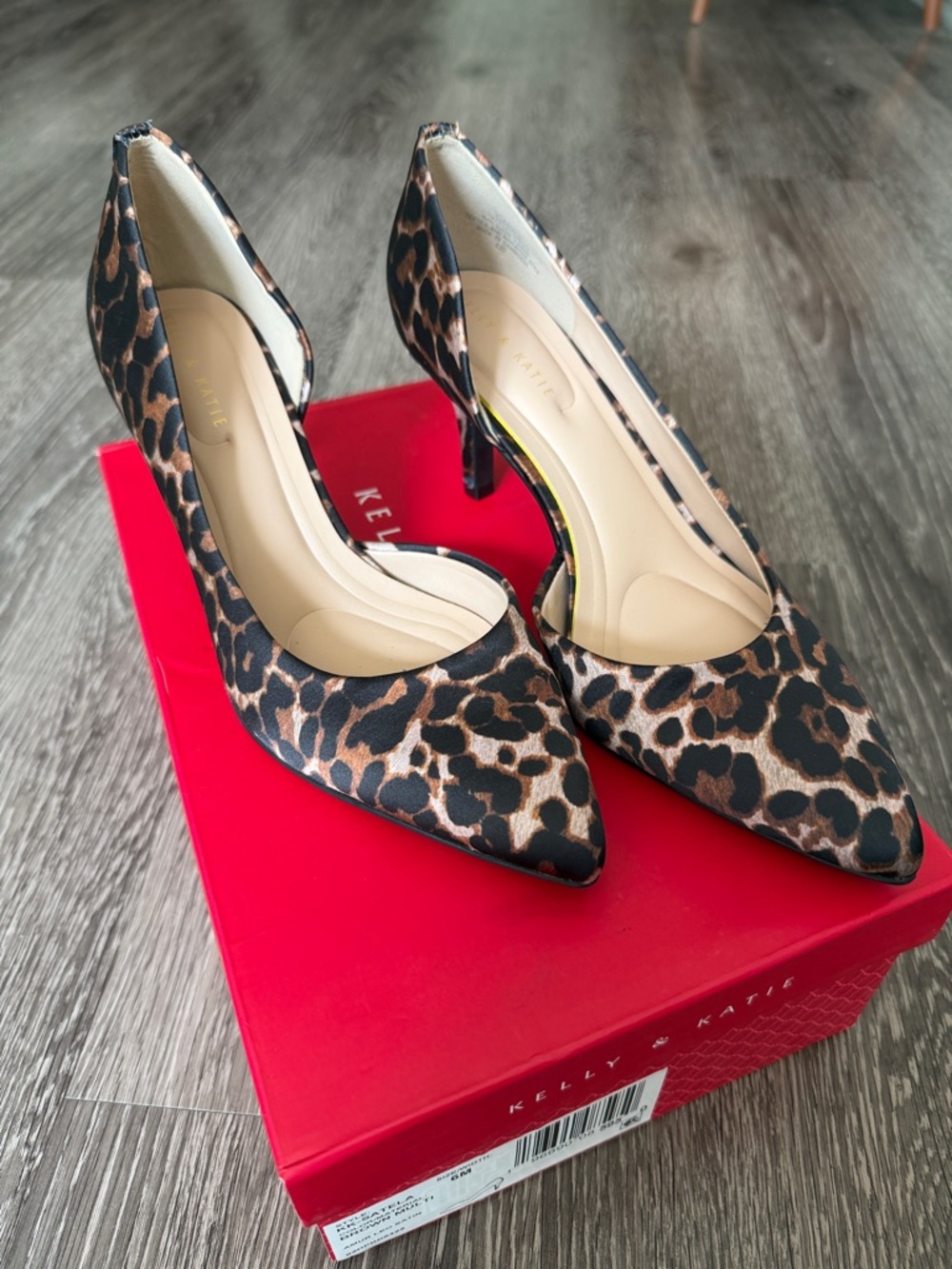 Kelly & Katie Relira Pump in Brown/Black Leopard Print